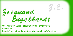 zsigmond engelhardt business card